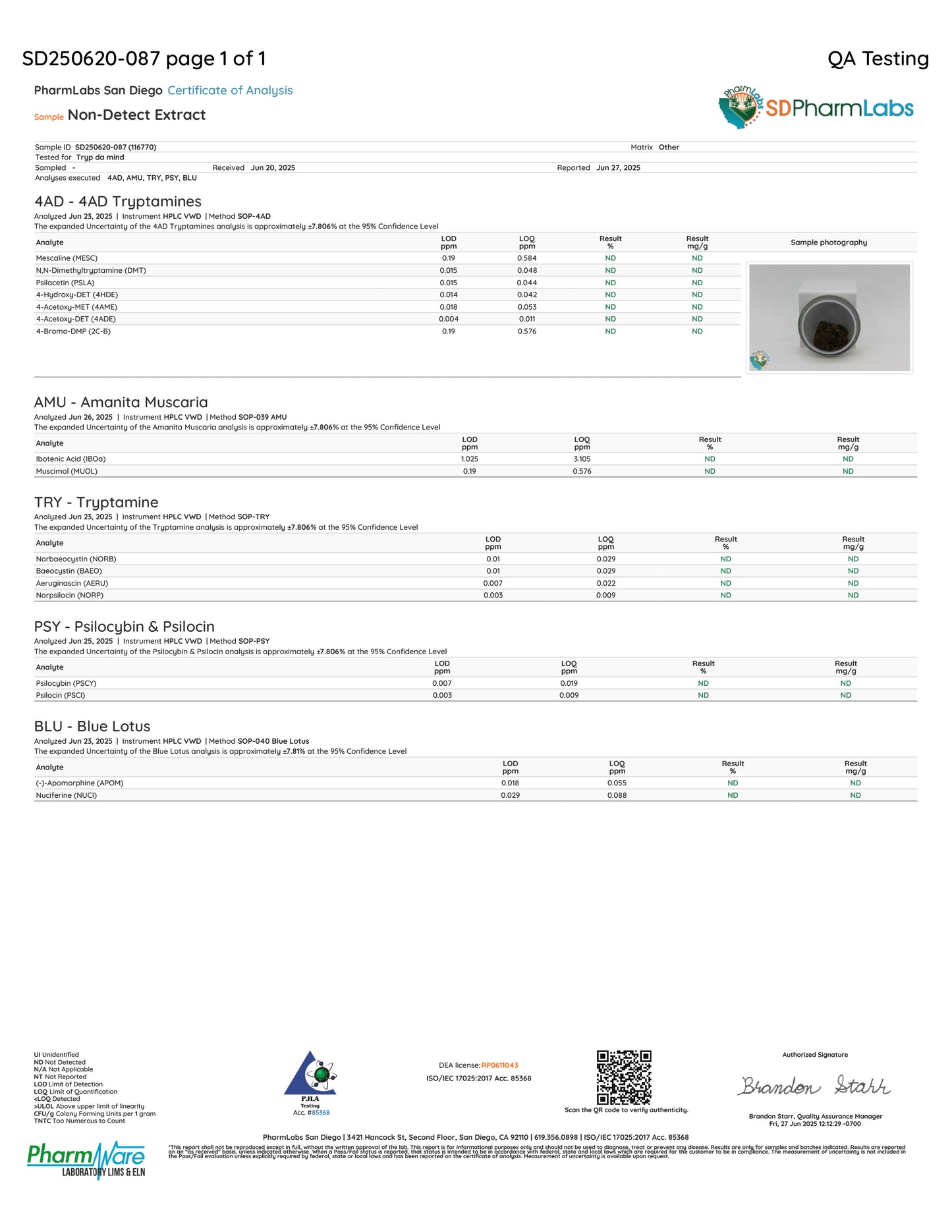 Non Detect Mushroom Extract - 50% Off